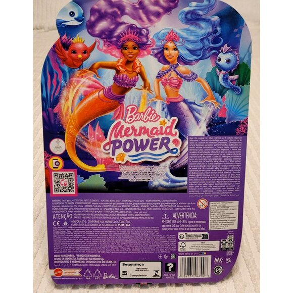 NIB Mattel Mermaid Changeable Fin Barbie Brooklyn Roberts Doll Phoenix Playset - Picture 3 of 7